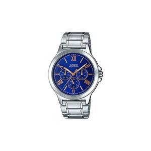 Мужские аналоговые часы MTP-V300D-2A Многофункциональные часы из нержавеющей стали