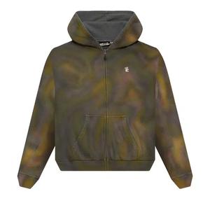 Худи на молнии Hellstar Classic Logo Airbrush Zip-Up Hoodie «Green»