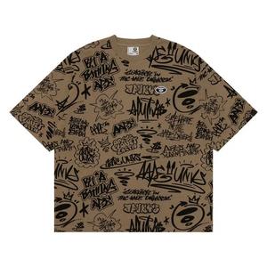Футболки AAPE Moonface Fancy Tee 'Бежевый/Черный'