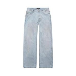 Брюки Balenciaga свободного кроя с потертостями «Light Blue»