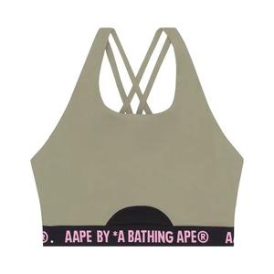 Спортивные бюстгальтеры AAPE Moonface Logo Hem Bra Top 'Beige/Dark'