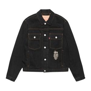 Верхняя одежда Stussy x Levi's Crispy Rinse Trucker Jacket 'Black/Brown'