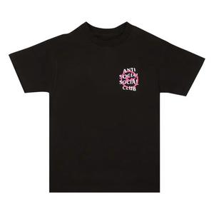 Футболки Anti Social Social Club x Fragment Design Pink Bolt Tee 'Black'