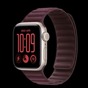 Apple Watch SE 3 40 мм, GPS + Cellular, алюминий, Starlight, ремешок Burgundy Magnetic Link