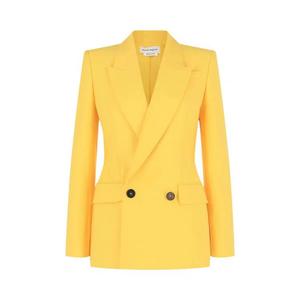 Блейзеры Alexander McQueen Tailored Double-Breasted Blazer 'Ярко-желтый'