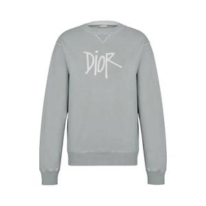 Свитшоты Dior x Shawn Stussy Bee Garment-Dyed Sweatshirt 'Grey'