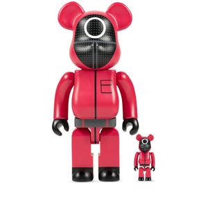 Набор фигурок x Squid Game Guard "Circle" BE@RBRICK 100% and 400%