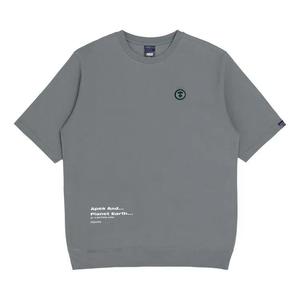 Футболки AAPE Moonface Patch Relaxed Tee 'Серый/Светлый'