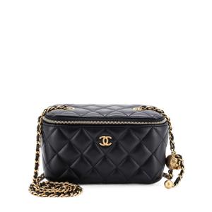 Клатч Pearl Crush Vanity Case with Chain Quilted Lambskin Small