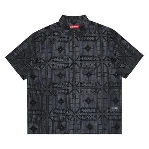 Рубашки на пуговицах Supreme Tray Jacquard Short-Sleeve Shirt 'Black'