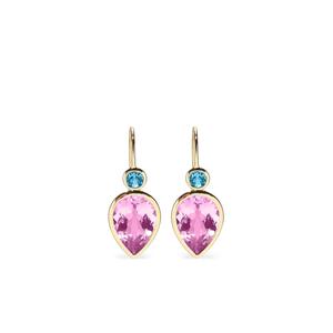 Серьги Hera с топазом из желтого золота 14K