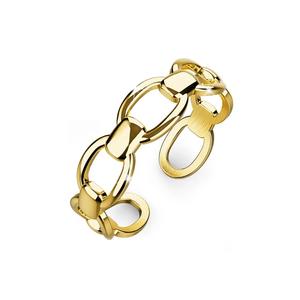 Регулируемое кольцо Imperial Chain Link в золотом покрытии