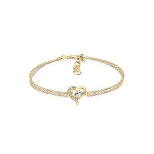 Браслет с сердцем из циркония Pavé – серебро с позолотой