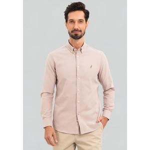 Polo Haus - Мужская хлопковая смесовая футболка Signature Fit с длинным рукавом MBLSE017
