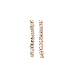 Серьги-подвески Savannah Midi из желтого золота с бриллиантами