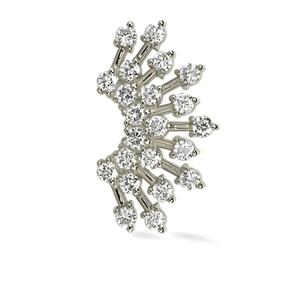 Серьга-гвоздик Sun Rays Tiara из белого золота с бриллиантами