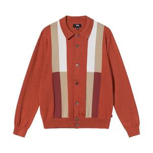 Свитера Stussy Color Block Sweater «Жженый апельсин»