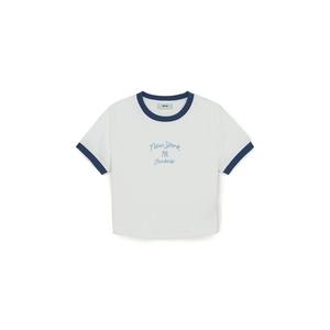 ЖЕНСКАЯ СПОРТИВНАЯ КУРСИВНАЯ КРОП-ФУТБОЛКА NEW YORK YANKEES