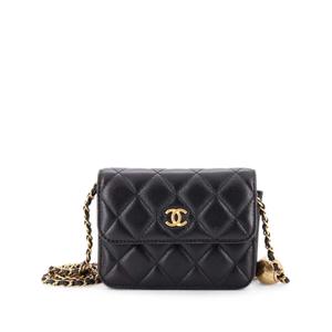 Мини-сумка через плечо Pearl Crush Flap Clutch with Chain Quilted Lambskin