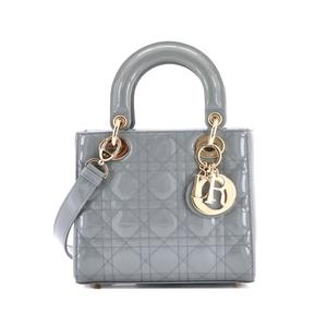 Маленькая сумка-сэтчел Lady Dior Bag Cannage Quilt Patent