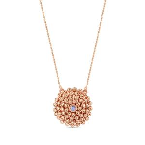 Колье Mimosa из розового золота с сапфиром