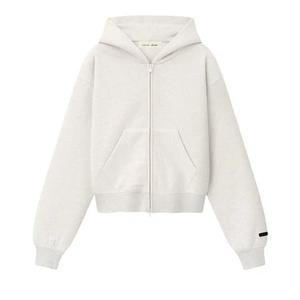 Худи на молнии Fear of God Essentials Esssentials Classic Zip-Up Hoodie 'Oatmeal Heather'
