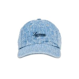 Снэпбэки Supreme Needle Punch Denim 6-Panel «Washed Blue»