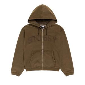 Толстовки на молнии Stussy Faded Graphic Zip Hoodie 'Olive'