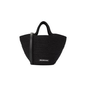 Сумки-топ-хендлы Balenciaga Ibiza Small Basket Bag With Strap 'Черный/Белый'