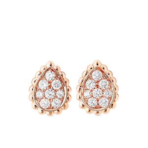 Серьги-гвоздики Serpent Bohème XS из розового золота с бриллиантами