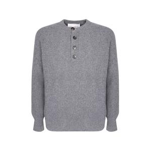 Ребристый трикотажный джемпер Henley