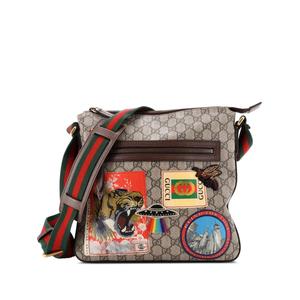 Сумка через плечо Courrier Zip Messenger GG Coated Canvas with Applique Medium