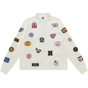 Рубашка на пуговицах Human Made Patch Rugby Shirt 'Белый'