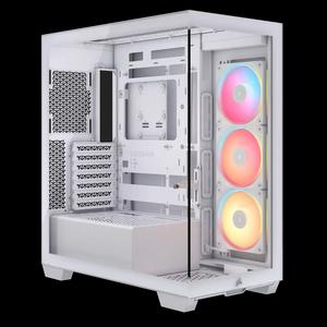 Corsair 3500X LX-R RGB iCUE LINK корпус ATX с панорамным стеклом без передней стойки - White белый