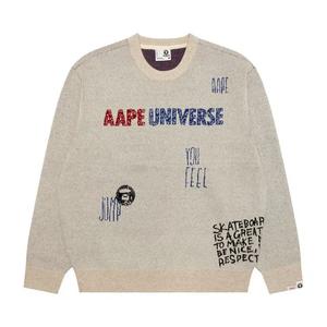 Свитеры AAPE Unvs Graphic Knit Sweater 'Ivory'