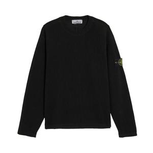 Топы Stone Island Ribbed Wool Nylon Sweatshirt 'Черный'