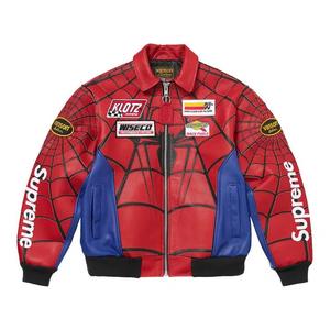 Куртки Supreme x Vanson Leathers Spider-Man Jacket 'Red'