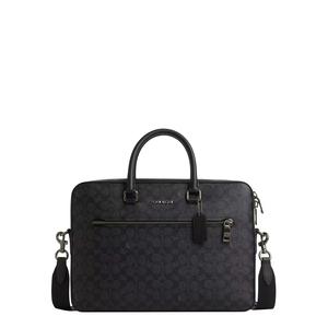 Ethan Slim Brief Bag в фирменном канвасе, цвет угольно-черный CV917