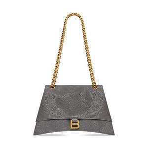 Сумки через плечо Balenciaga Medium Crush Chain Bag 'Темно-серый'