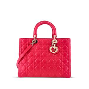 Большая сумка-тоут Lady Dior Bag Cannage Quilt Lambskin