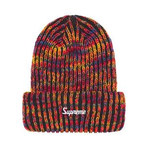 Шапки-бини Supreme Rainbow Loose Gauge Beanie 'Black'