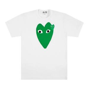 Футболки Comme des Garçons Short-Sleeve Play T-Shirt With Large Green Heart 'White/Green'