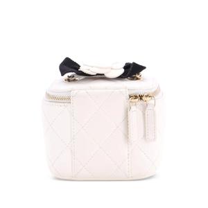 Стеганая мини-сумка через плечо Camellia Bow Vanity Case с цепочкой