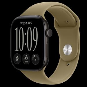 Apple Watch Series 12 46 мм, GPS + Cellular, алюминий, Black, ремешок Olive Sport Band