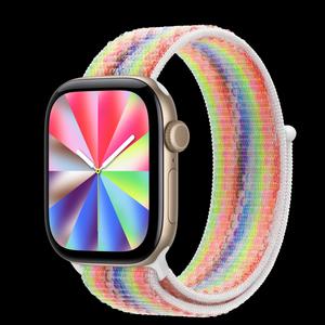 Apple Watch Series 12 42 мм, GPS, алюминий, Light Gold, ремешок Pride Edition Sport Loop