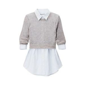 Свитеры Alexander Wang Button Up With Sheer Crewneck Свитер 'Вересково-серый'