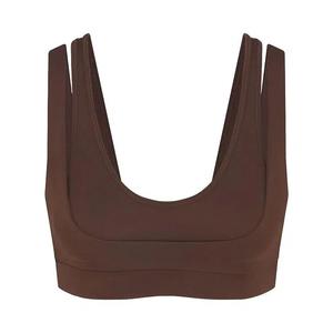 Топы NikeSKIMS Matte Double Strap Scoop Bra 'Dark Sepia'