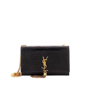 Сумка через плечо Classic Monogram Tassel Crocodile Embossed Leather Medium
