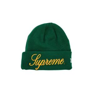 Вязаные шапки Supreme New Era Script Beanie 'Green'