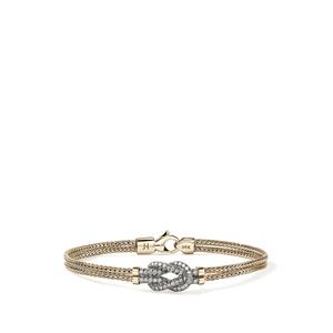 Браслет Love Knot из желтого золота с бриллиантами